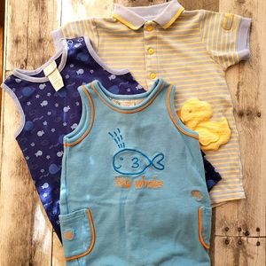 3 Pack Assorted Onsies 3-6mths